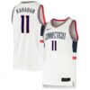 Alex Karaban UConn Huskies Basketball White Throwback Game Jersey - All Stitched