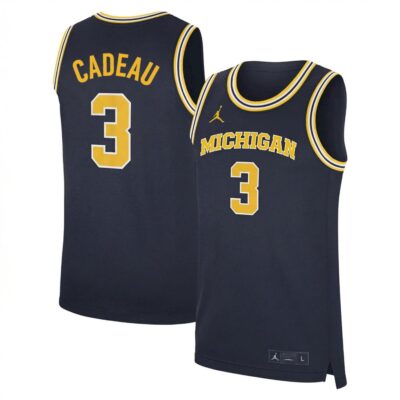Elliot Cadeau Michigan Wolverines Basketball Navy Limited Jersey - All Stitched