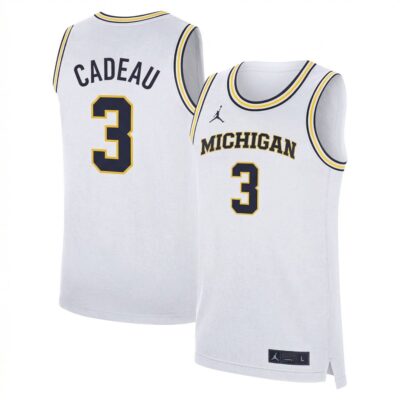 Elliot Cadeau Michigan Wolverines Basketball White Limited Jersey - All Stitched