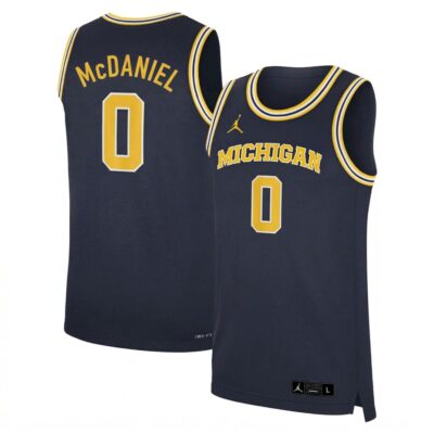Dug McDaniel Michigan Wolverines Basketball Navy Limited Jersey - All Stitched