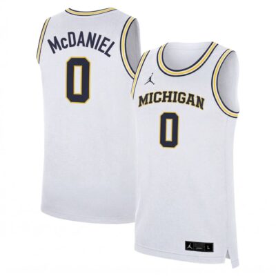 Dug McDaniel Michigan Wolverines Basketball White Limited Jersey - All Stitched