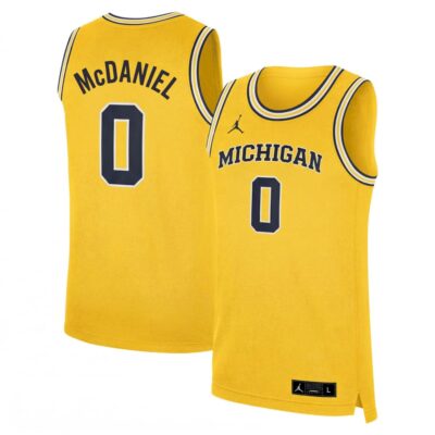Dug McDaniel Michigan Wolverines Basketball Maize Limited Jersey - All Stitched