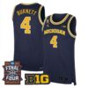 Nimari Burnett Michigan Wolverines Basketball 2026 Final Four Navy Limited Jersey - All Stitched