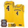Nimari Burnett Michigan Wolverines Basketball 2026 Final Four Maize Limited Jersey - All Stitched