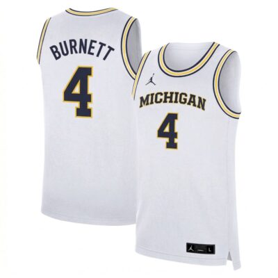 Nimari Burnett Michigan Wolverines Basketball White Limited Jersey - All Stitched