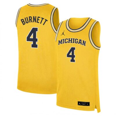 Nimari Burnett Michigan Wolverines Basketball Maize Limited Jersey - All Stitched
