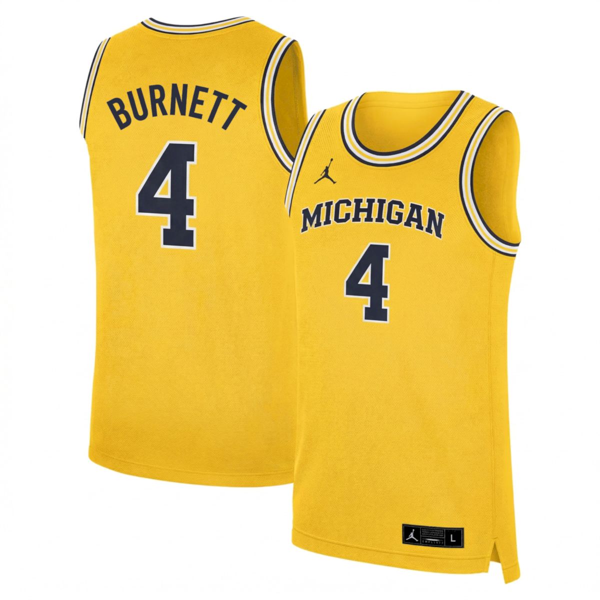 Nimari Burnett Michigan Wolverines Basketball Maize Limited Jersey - All Stitched