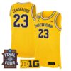 Yaxel Lendeborg Michigan Wolverines Basketball 2026 Final Four Maize Limited Jersey - All Stitched
