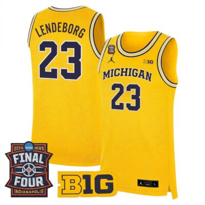Yaxel Lendeborg Michigan Wolverines Basketball 2026 Final Four Maize Limited Jersey - All Stitched