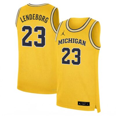 Yaxel Lendeborg Michigan Wolverines Basketball Maize Limited Jersey - All Stitched