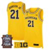 Morez Johnson Jr. Michigan Wolverines Basketball 2026 Final Four Maize Limited Jersey - All Stitched