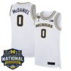 Dug McDaniel Michigan Wolverines Basketball 2026 National Championship White Limited Jersey - All Stitched