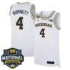Nimari Burnett Michigan Wolverines Basketball 2026 National Championship White Limited Jersey - All Stitched