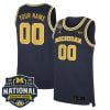 Custom Michigan Wolverines Basketball 2026 National Championship Navy Limited Jersey - All Stitched