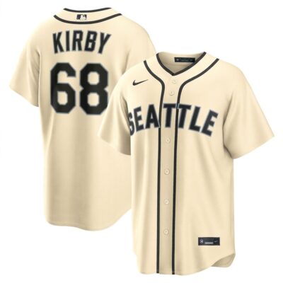 George Kirby Seattle Mariners Steelheads 1942 Cream Alternate Jersey - All Stitched