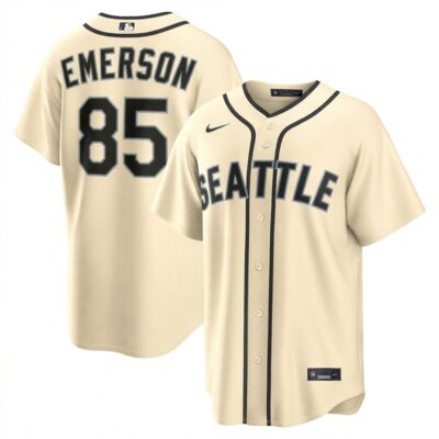 Colt Emerson Seattle Mariners Steelheads 1942 Cream Alternate Jersey - All Stitched