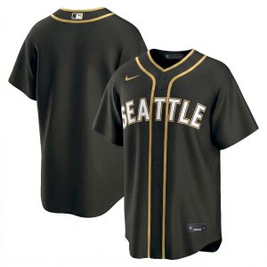 Seattle Mariners Steelheads Black Gold Limited Jersey - All Stitched