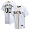 Custom Seattle Mariners Steelheads White Gold Limited Jersey - All Stitched