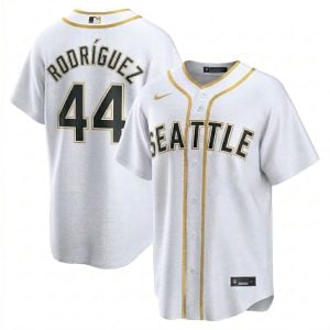 Julio Rodriguez Seattle Mariners Steelheads White Gold Limited Jersey - All Stitched
