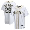 Cal Raleigh Seattle Mariners Steelheads White Gold Limited Jersey - All Stitched