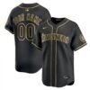 Custom Seattle Mariners Black Gold Limited Jersey - All Stitched
