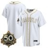 Seattle Mariners Steelheads 50th Season White Gold Limited Jersey - All Stitched