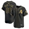 Custom Arizona Diamondbacks Black Gold Vapor Limited Jersey - All Stitched