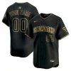 Custom Arizona Diamondbacks Black Gold Vapor Limited Ver1 Jersey - All Stitched