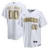 Custom Arizona Diamondbacks White Gold Fashion Jersey - All Stitched
