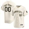 Custom Kansas City Royals Cream Gold Ver1 Vapor Limited Jersey - All Stitched