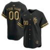 Custom Kansas City Royals Black Gold City Connect Vapor Limited Jersey - All Stitched