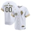 Custom Kansas City Royals White Gold City Connect Vapor Limited Jersey - All Stitched