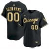 Custom Chicago White Sox Black Gold Ver2 Vapor Limited Jersey - All Stitched