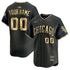 Custom Chicago White Sox Black Gold City Connect Limited Jersey - All Stitched