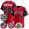 Custom Chicago White Sox 3x Champions 125th Anniversary Red City Connect Limited Jersey - All Stitched