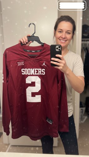 Custom Red White-Black Performance T-Shirt photo review