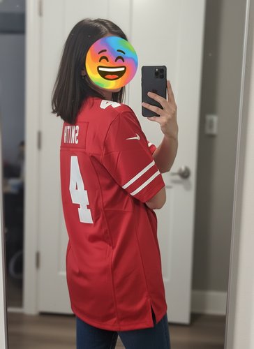 Custom Red White-Black Performance T-Shirt photo review