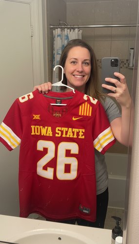 Custom Red White-Black Performance T-Shirt photo review