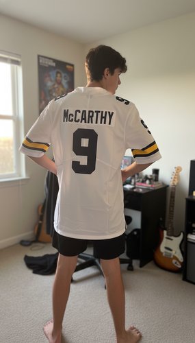 Custom Red White-Black Performance T-Shirt photo review