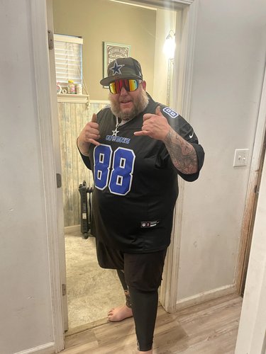 Custom Red White-Black Performance T-Shirt photo review