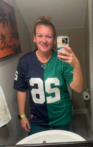 Custom Red White-Black Performance T-Shirt photo review