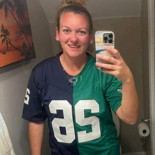 Custom Red White-Black Performance T-Shirt photo review