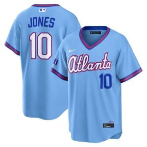 Chipper Jones Atlanta Braves Powder Blue 2026 City Connect Stadium Jersey - All Stitched