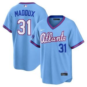 Greg Maddux Atlanta Braves Powder Blue 2026 City Connect Stadium Jersey - All Stitched