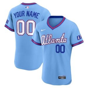 Custom Atlanta Braves Powder Blue 2026 City Connect Stadium Elite Jersey - All Stitched